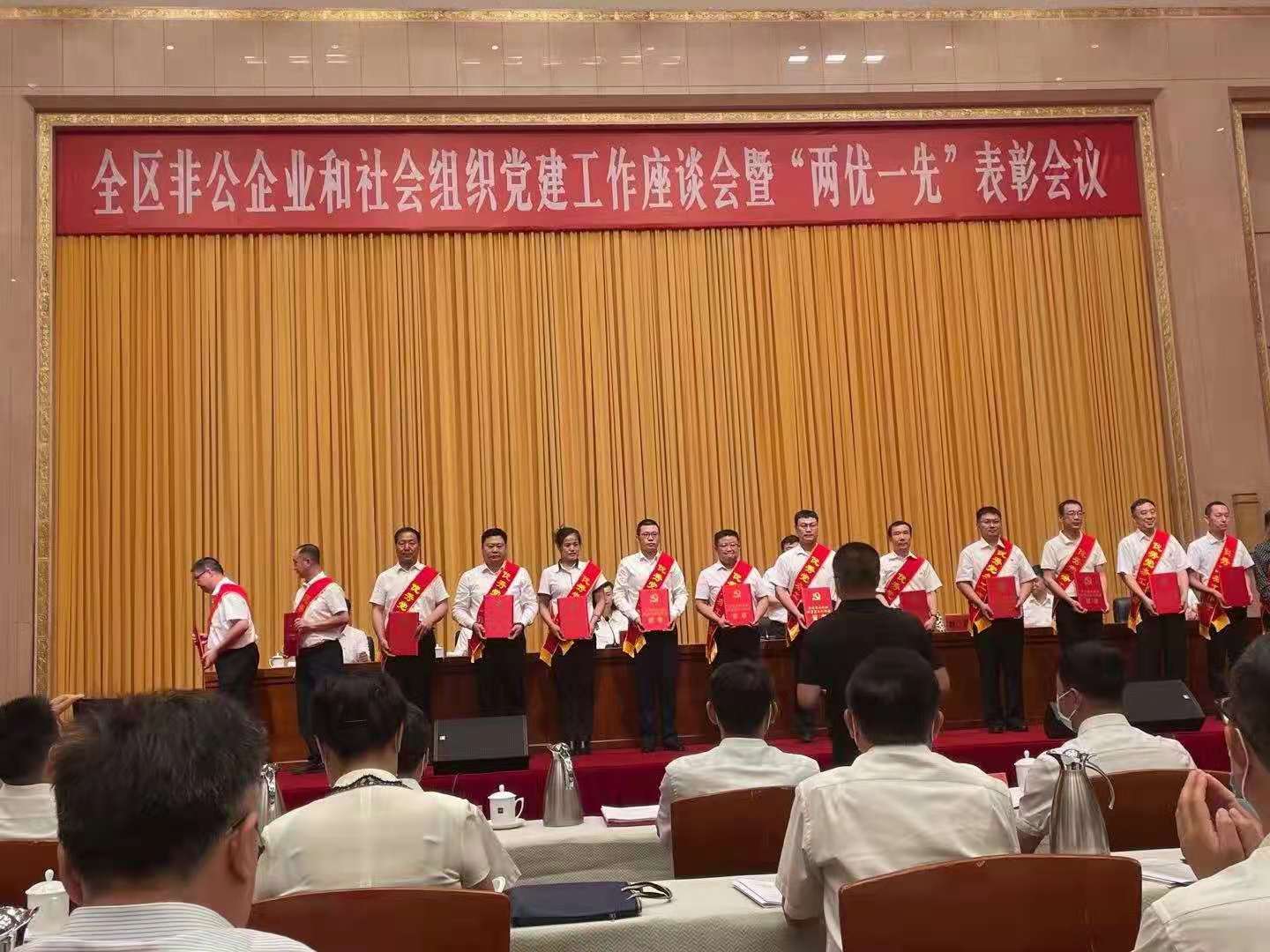 智慧宫集团党支部荣获全区“非公企业‘双强六好’‘党组织等4项荣誉