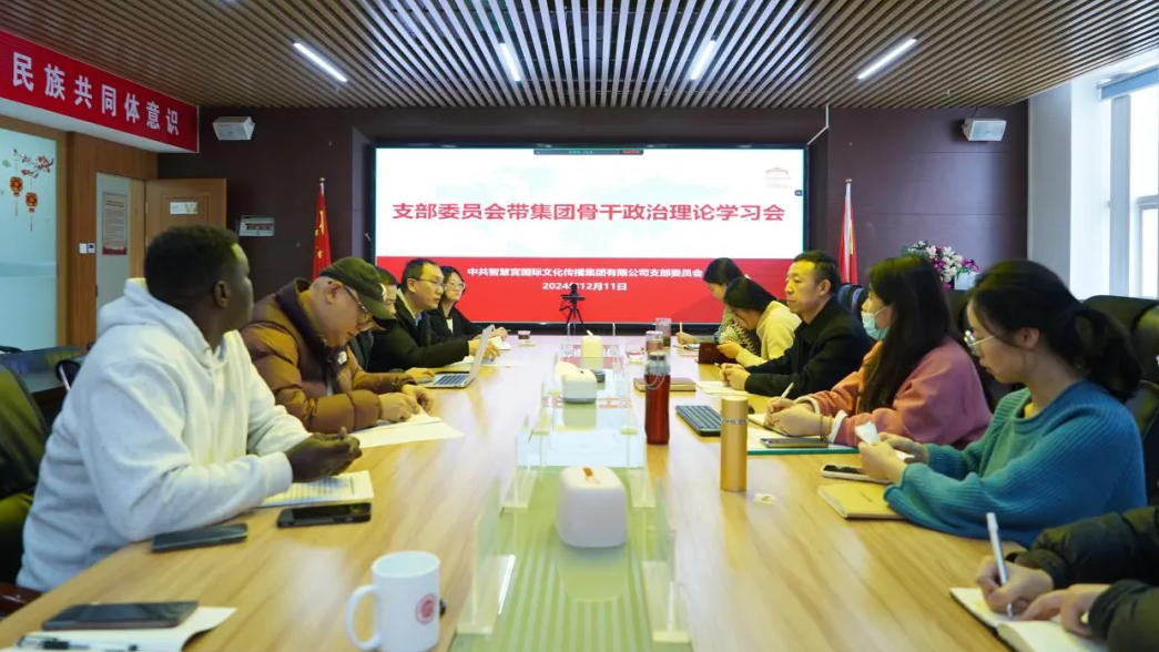 智慧宫党支部组织支委带骨干政治理论学习